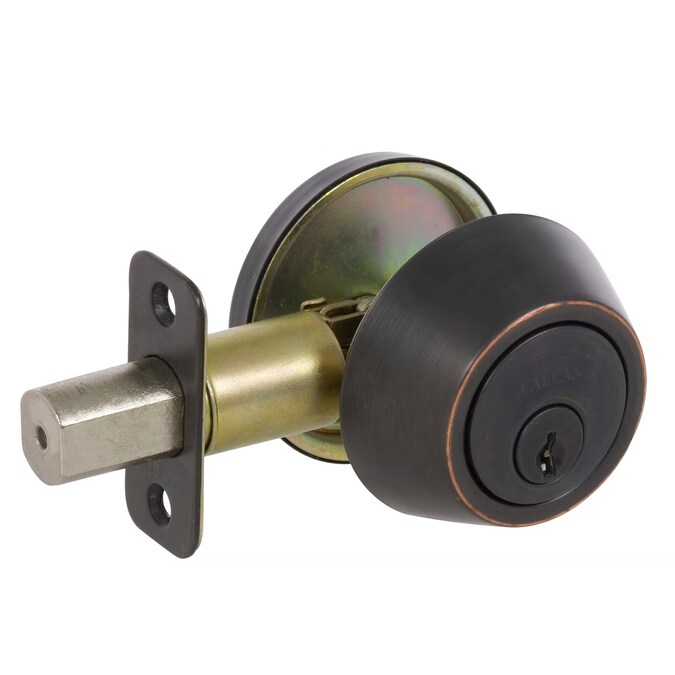 Delaney Hardware Fairfield Callan Edged Oil Rubbed Bronze Exterior Single-cylinder deadbolt Keyed Entry Door Knob Combo Pack (5-Pack) - Image 4