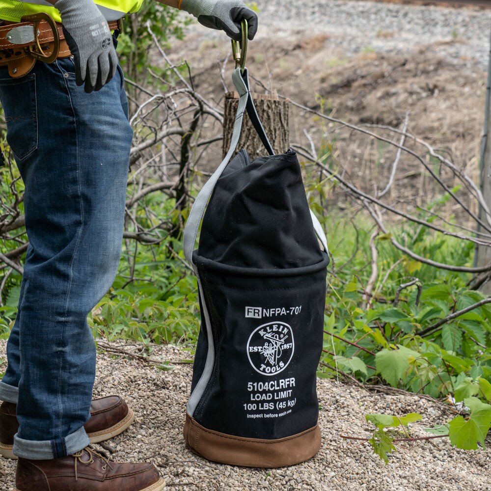 Canvas Bucket, Flame-Resistant, Top Closing, 12-Inch - Image 4