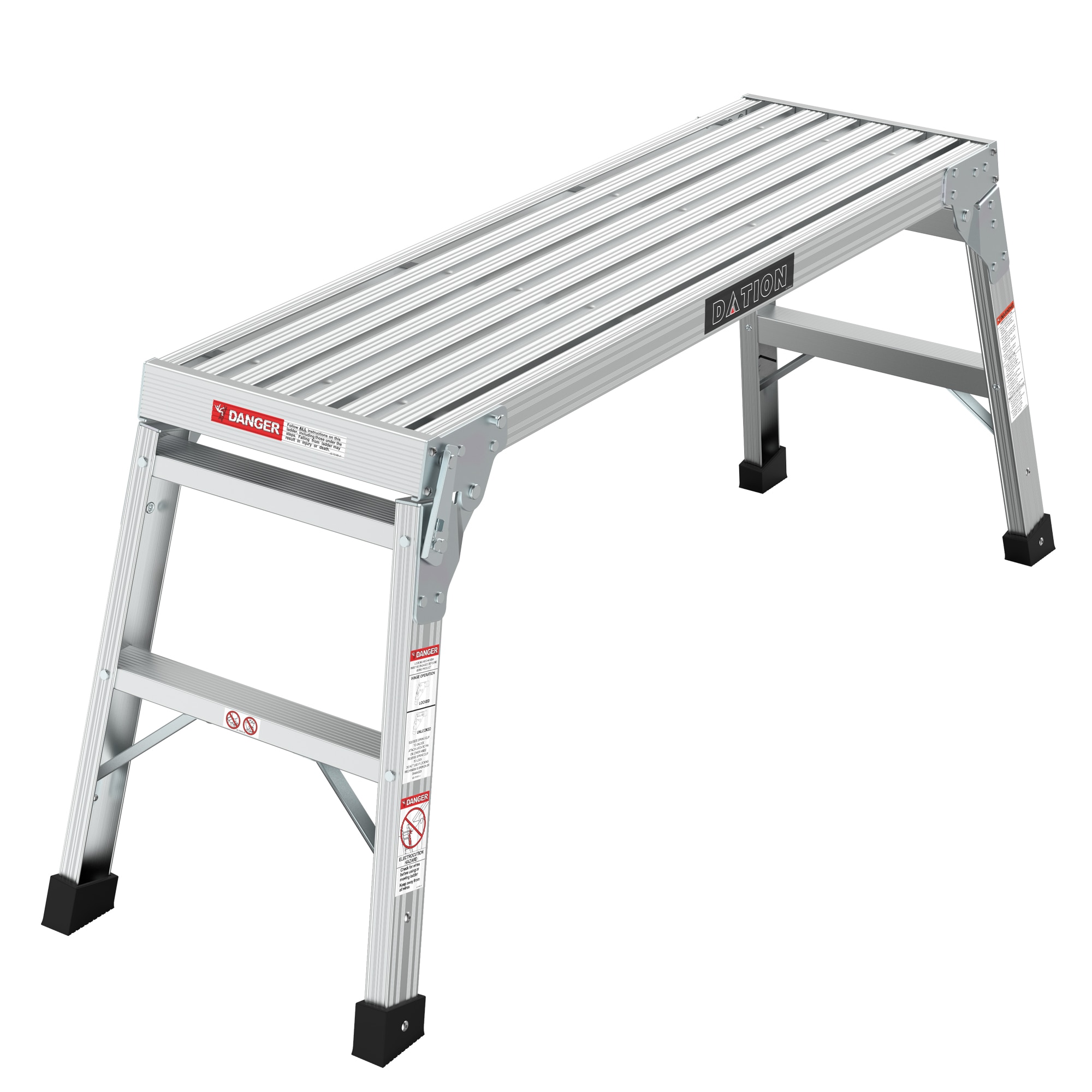 225-lbs. Capacity Silver Aluminum Foldable Step Stool