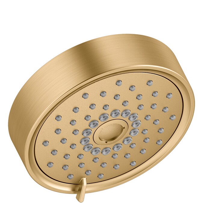 ER Purist Vibrant Brushed Moderne Brass 5.5-in Round Fixed Shower Head 1.75-GPM (6.6-LPM)