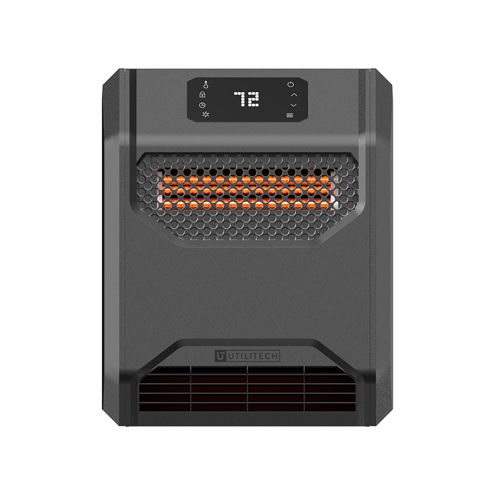 Up to 1500-Watt Infrared Quartz Cabinet Indoor Electric Space Heater with Thermostat and Remote Included