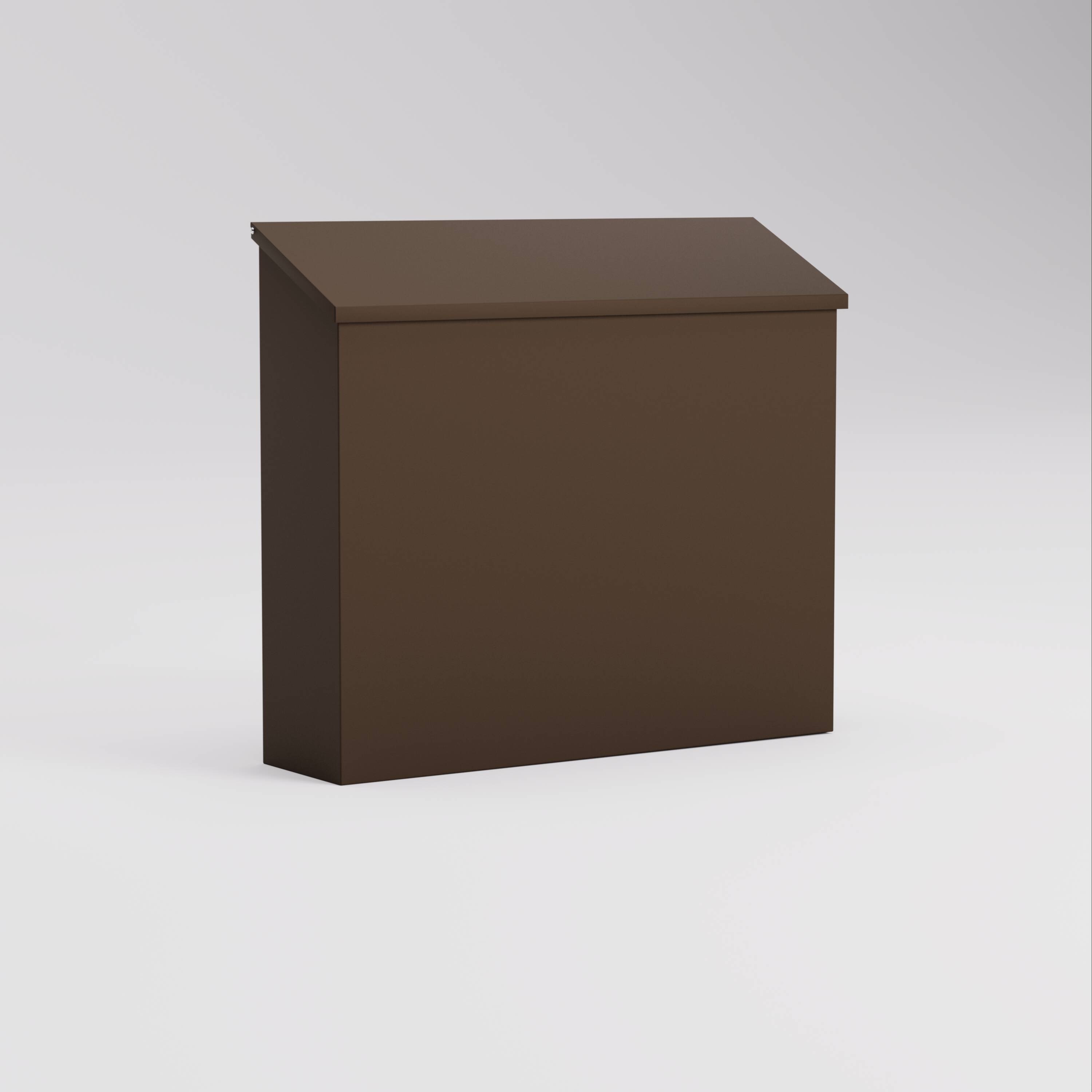 Wall-Mounted Mailboxes Metal Standard Mailbox Brown - Image 4