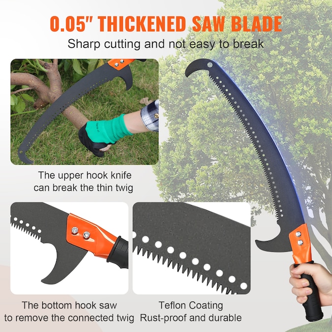 VEVOR 27 FT Manual tree pruner Telescoping Pole Pruning Saw - Image 5