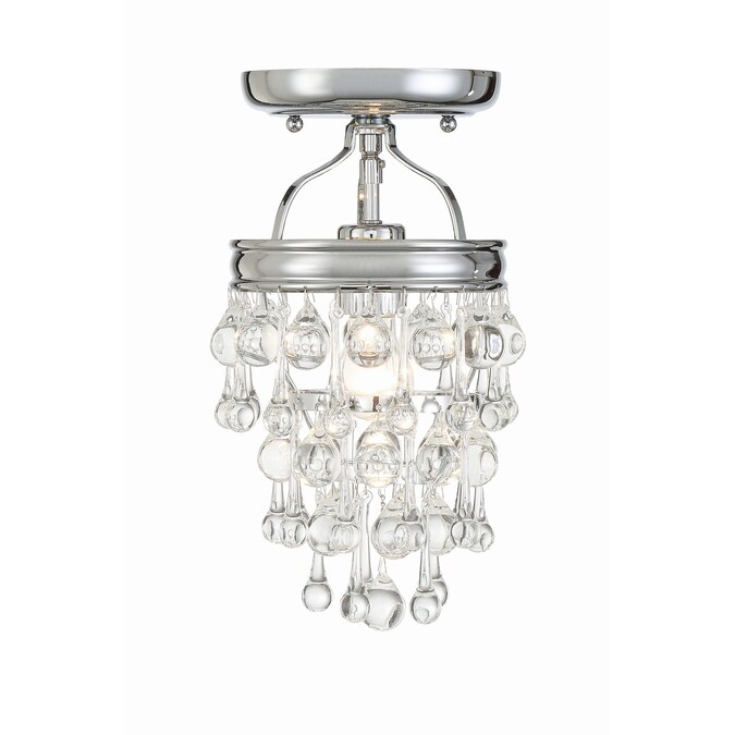 Crystorama Calypso 1-Light 7.25-in Polished Chrome Semi Flush Mount Light - Image 3