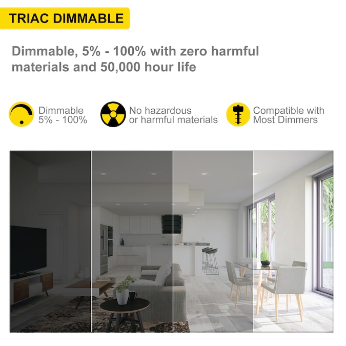 NUWATT Bronze 6-in 1050-Lumen Switchable Round Dimmable LED Canless Recessed Downlight (6-Pack) - Image 6