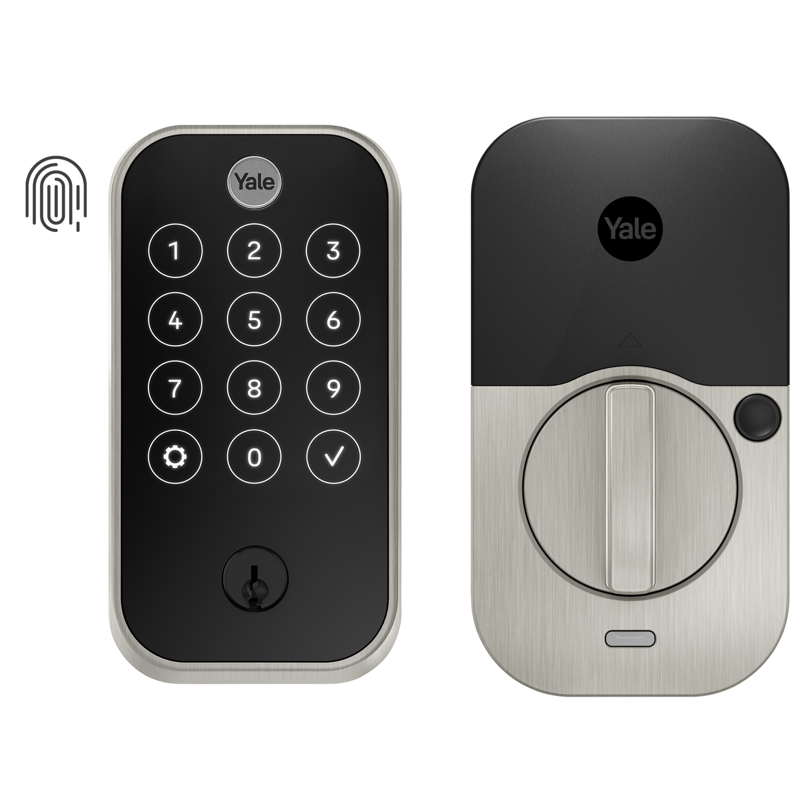 Assure Lock 2 Satin Nickel Smart Lock Electronic Deadbolt Bluetooth Fingerprint Touchscreen Keypad