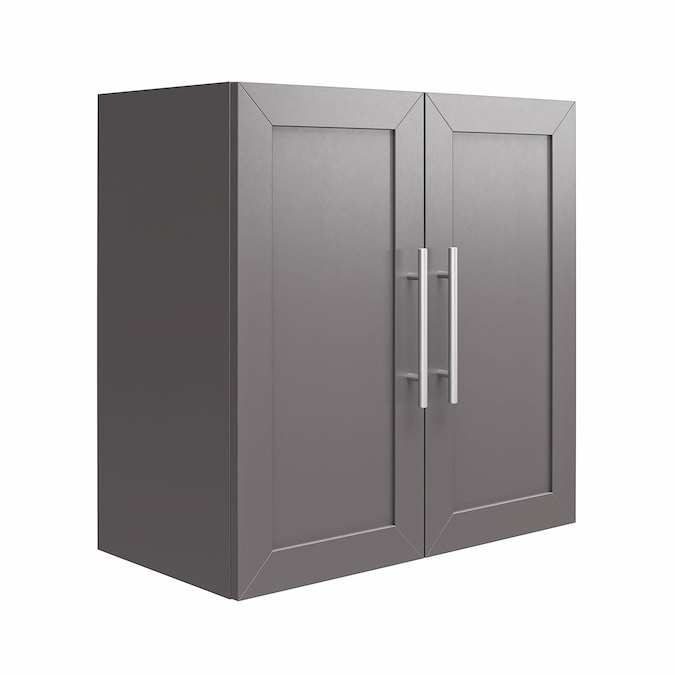 Ameriwood Home Camberly 23.43-in W x 23.68-in H Particleboard Graphite Grey Wall-mount Utility Storage Cabinet