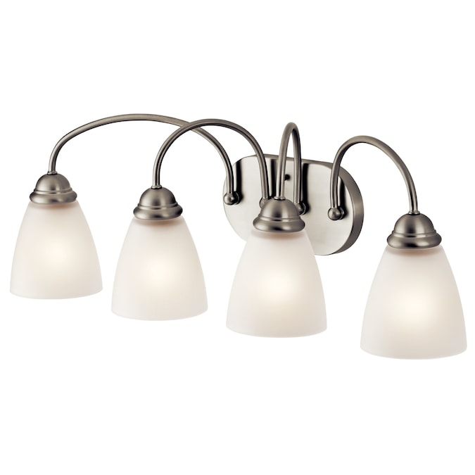 Kichler Jolie 28-in 4-Light Brushed Nickel Transitional Vanity Light - Image 3