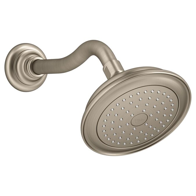 ER Artifacts Vibrant Brushed Bronze 5.9375-in Round Fixed Shower Head 2.5-GPM (9.5-LPM)