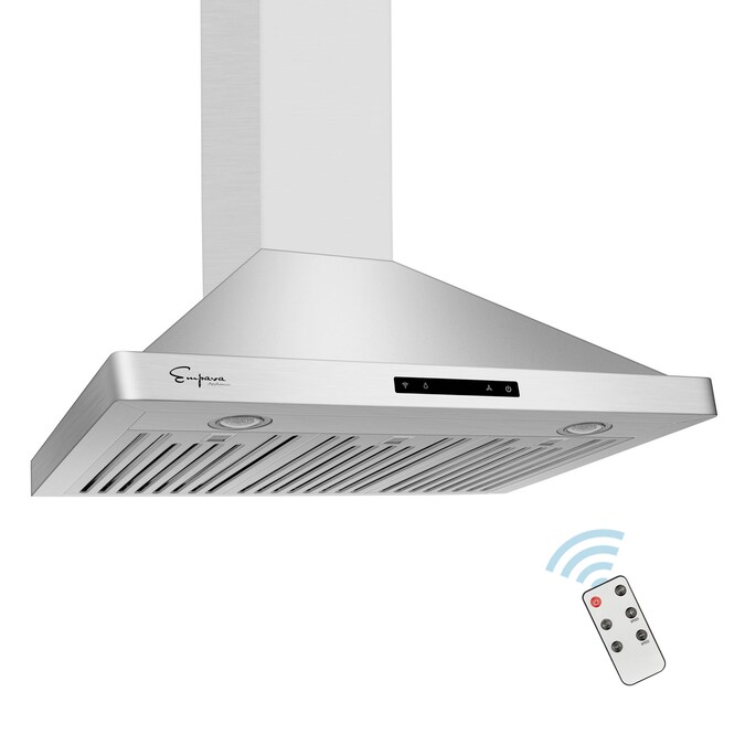 Empava 2024 New Model Remote Control 36-in 380-CFM Ducted Stainless Steel Wall-Mounted Range Hood