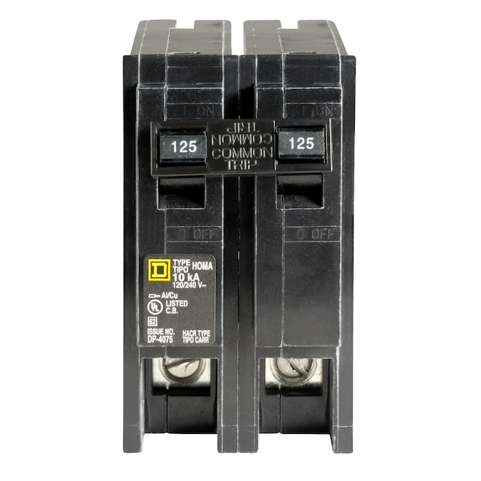 Square D Homeline 125-amp 2-Pole Standard Trip Circuit Breaker