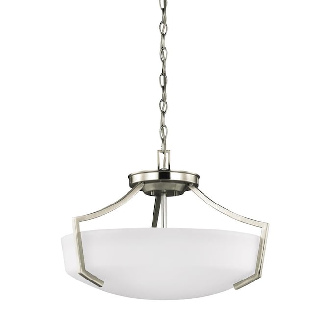 Generation Lighting Hanford 3-Light Brushed Nickel Flush Mount Light