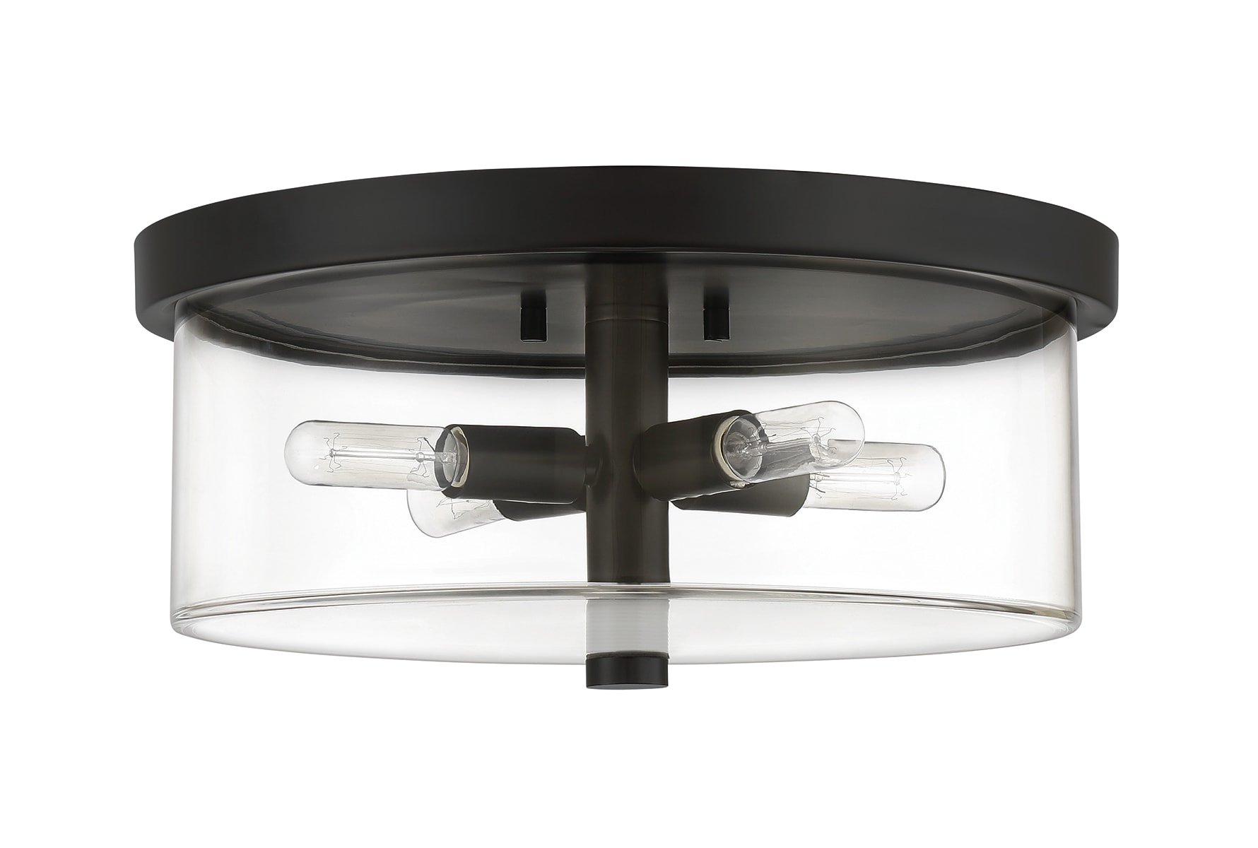 Hailie 4 -Light 15-in Matte Black Flush Mount Light