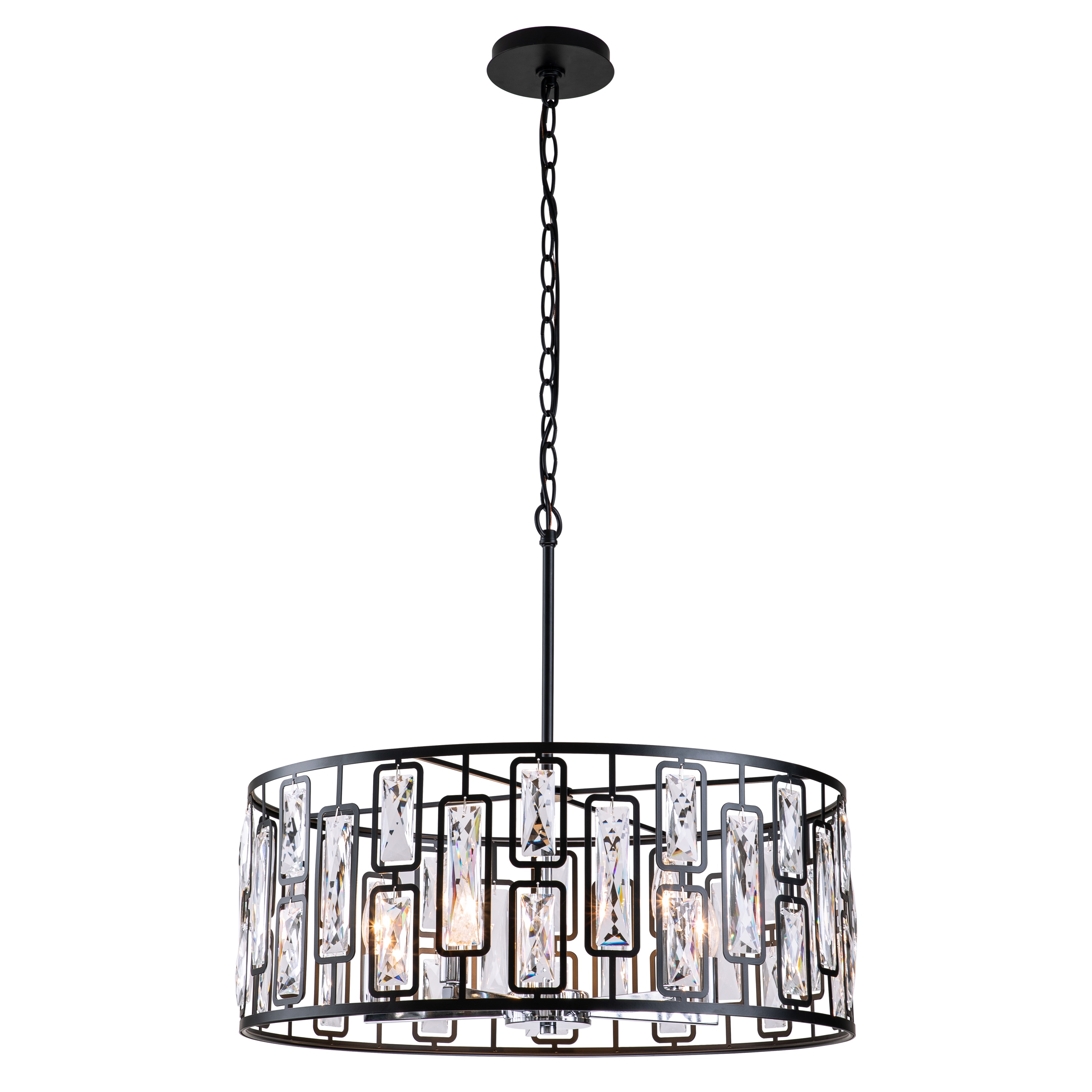 5 -Light Black Modern/contemporary Crystal For Use in Bedrooms, Dining Rooms, Foyers, Kitchens, Living Rooms Chandelier
