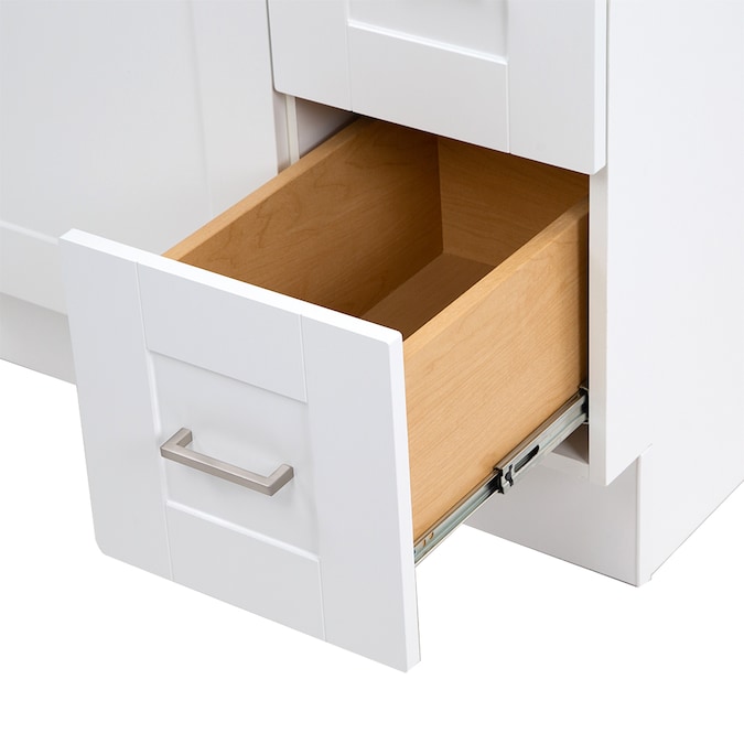 Project Source 30-in White Bathroom Vanity Base Cabinet without Top - Image 8