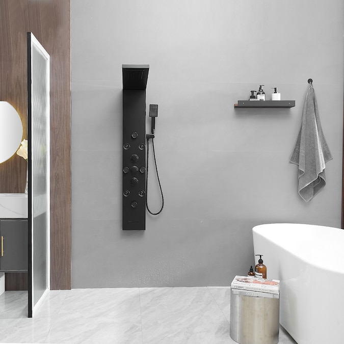 BWE Black-without Temperature Display 8-in Shower Tower System with 3-way Diverter - Image 7