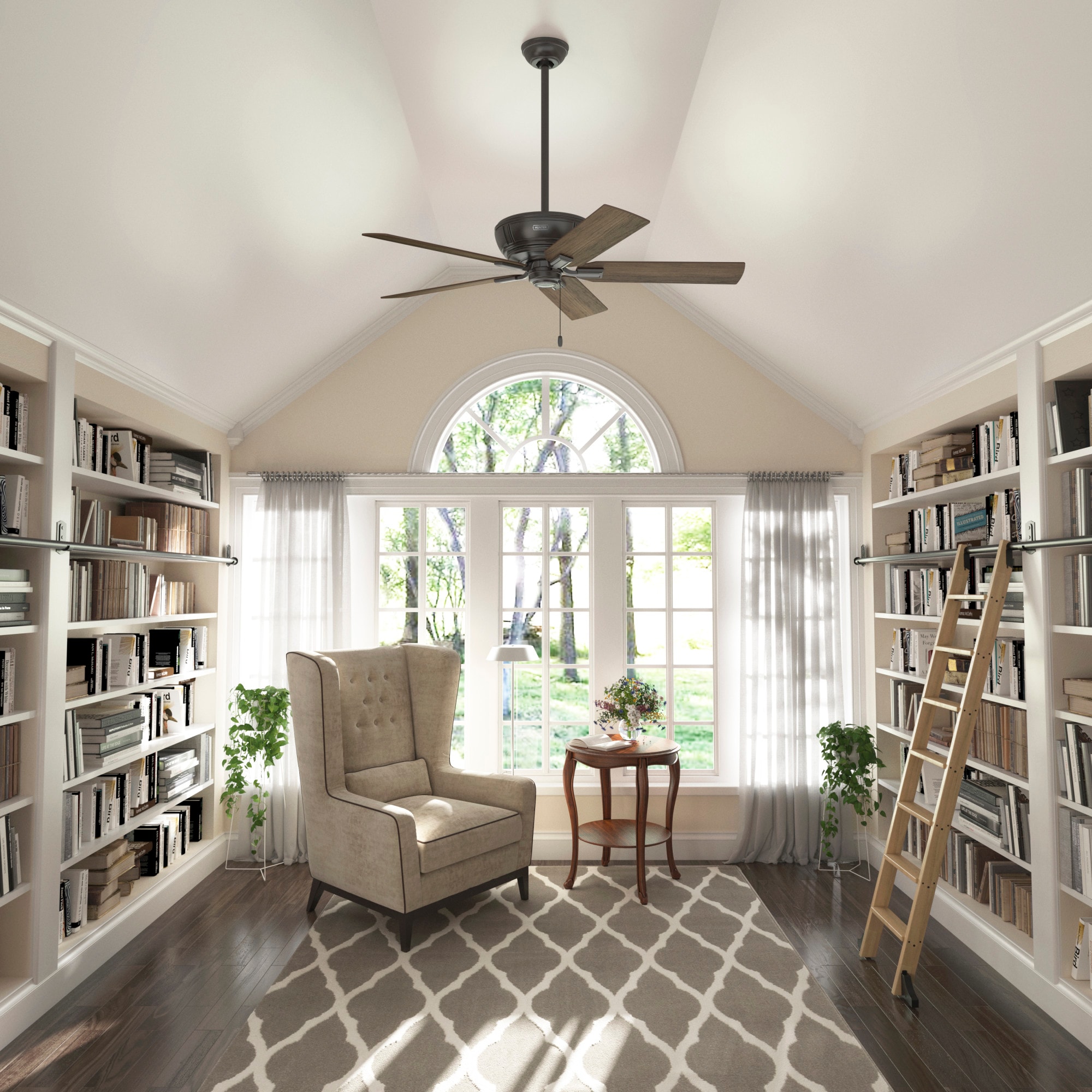 Maya 54-in Noble Bronze with Dark Gray Oak/Warm Grey Oak Blades Ceiling Fan With Light ( 5 -Blade ) - Image 5