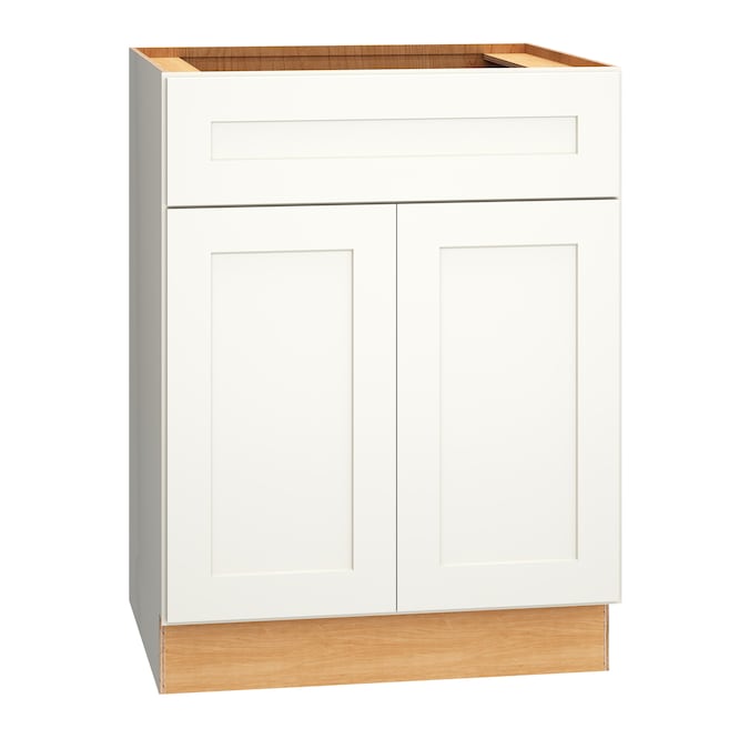 Diamond Express Jamestown 24-in White Bathroom Vanity Base Cabinet without Top