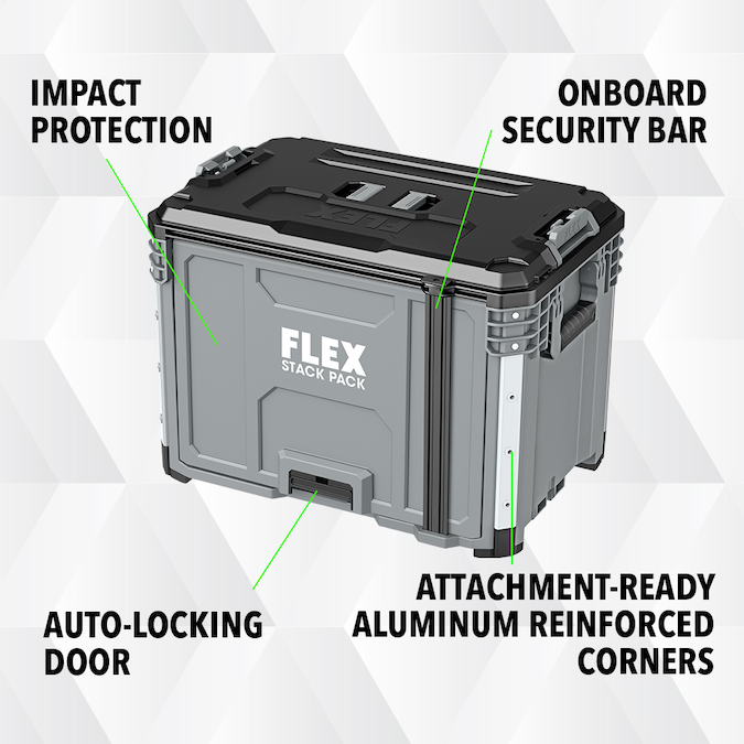 FLEX STACK PACK 15.1-in W x 16.3-in H x 22-in D Gray Polypropylene Tool Box - Image 8