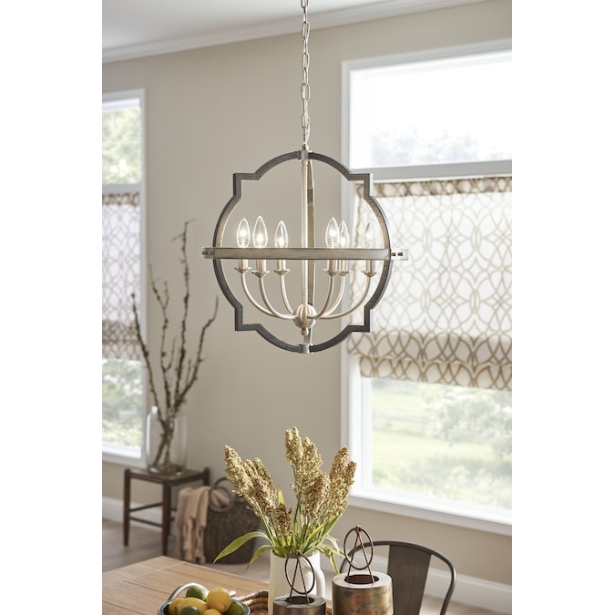 Kichler Elula 6-Light Antique Steel Farmhouse Dry rated Chandelier