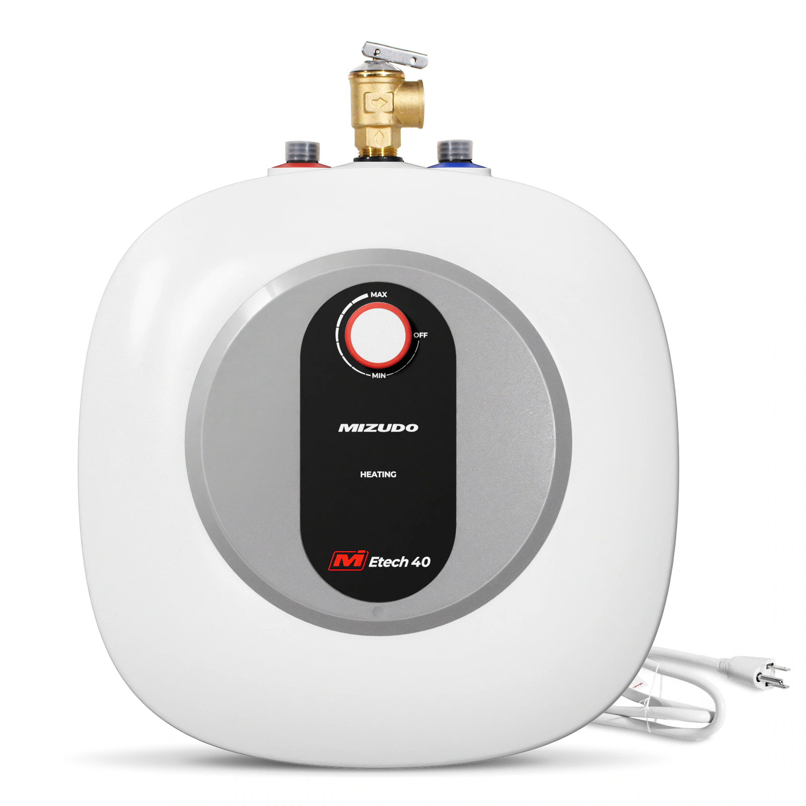 4-Gallon Electric Mini Tank Water Heater with T and P Valve, 1440W, 120V, 15A, Single or Booster Unit, Plug Connection