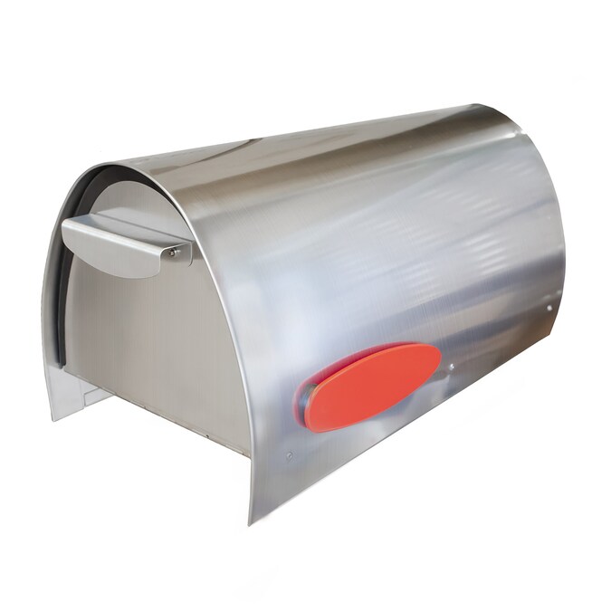 Spira Mailbox Post Mount Stainless Steel Metal Large Mailbox