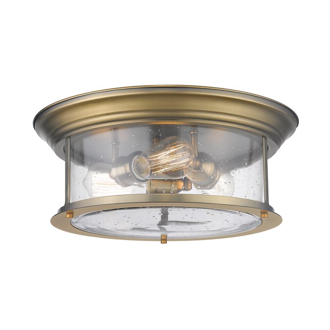 Z-Lite Sonna 1-Light Antique Brass Flush Mount Light