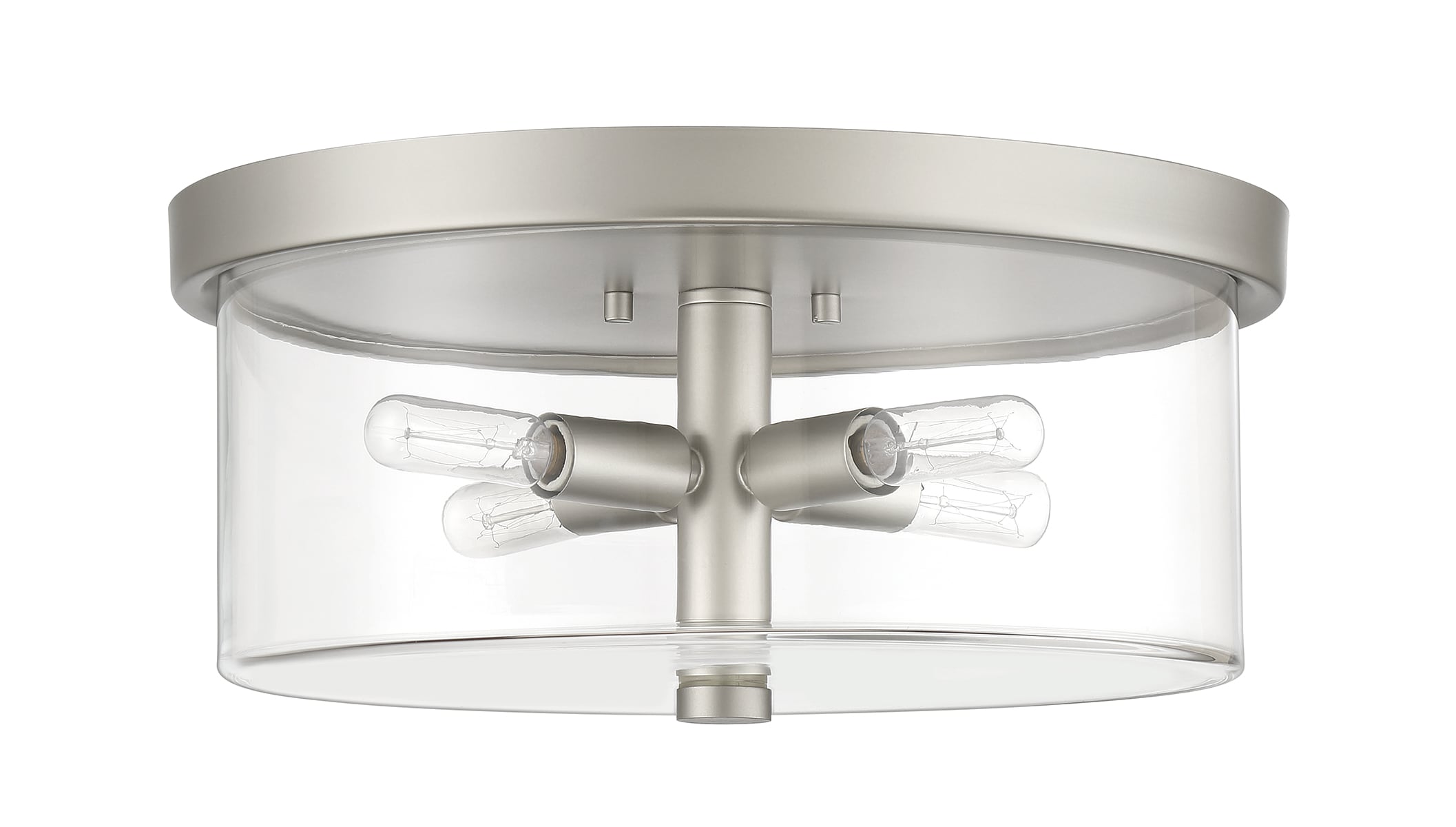Hailie 4 -Light 15-in Satin Nickel Flush Mount Light