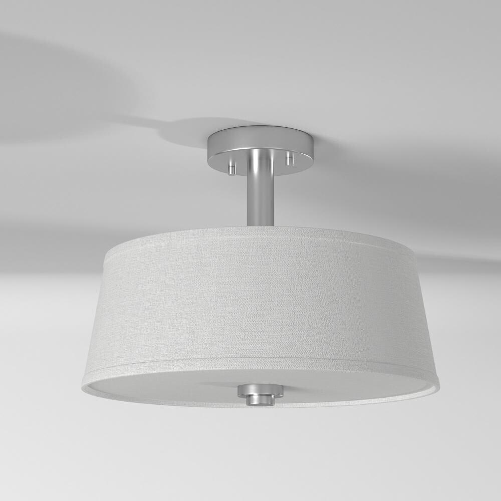 Studio 2 -Light 15-in Satin Gray Semi Flush Mount Light - Image 4