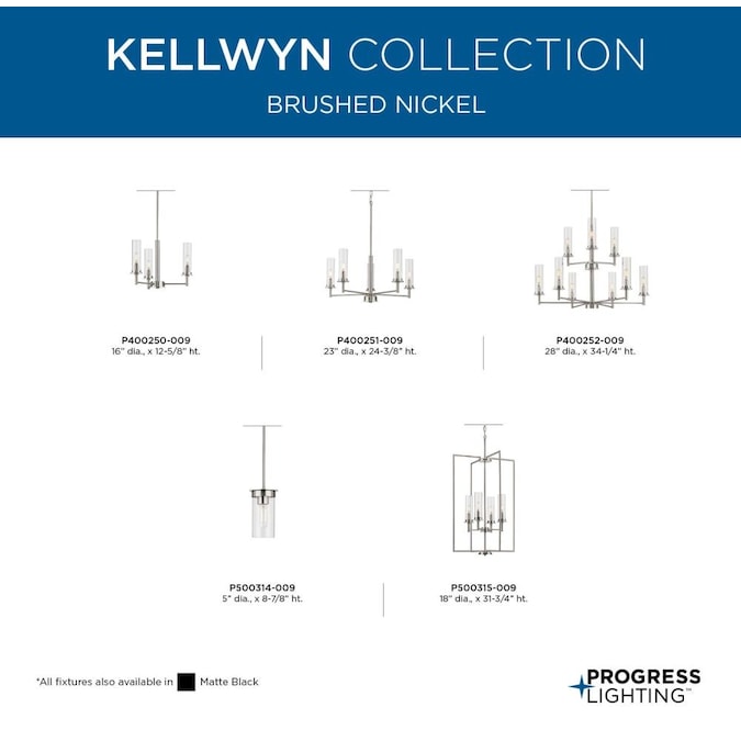 Progress Lighting Kellwyn 3-Light 16-in Matte Black Semi Flush Mount Light - Image 7
