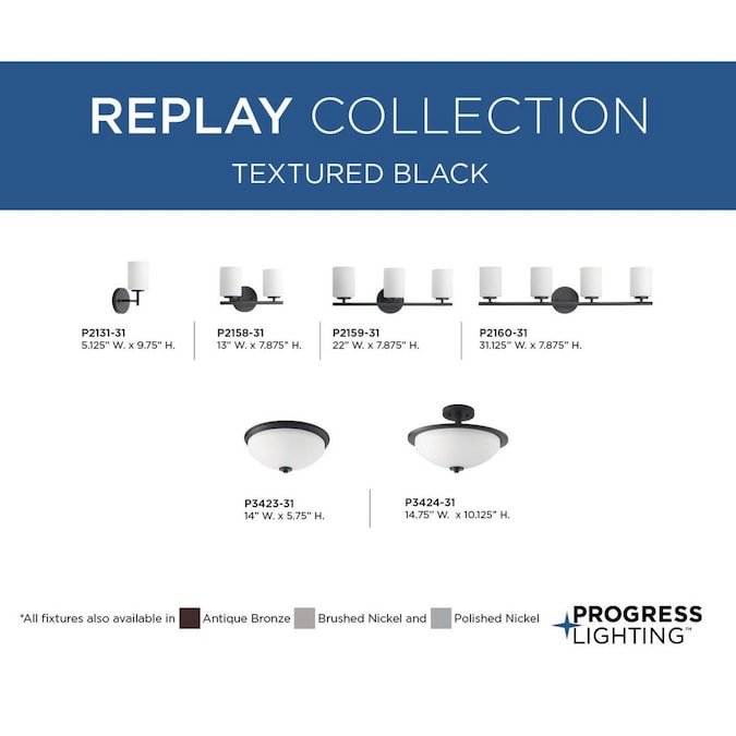 Progress Lighting Replay 2-Light Brushed Nickel Semi Flush Mount Light - Image 8