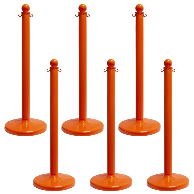 Mr. Chain Safety Orange Medium Duty Stanchion (6-pack)
