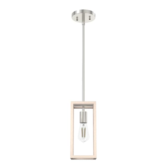 Hunter Squire Manor Brushed Nickel Modern/Contemporary Square LED Mini Hanging Kitchen Island Light