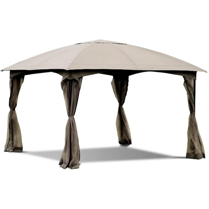 CASAINC 11.5-ft x 11.5-ft Square Brown Party Canopy