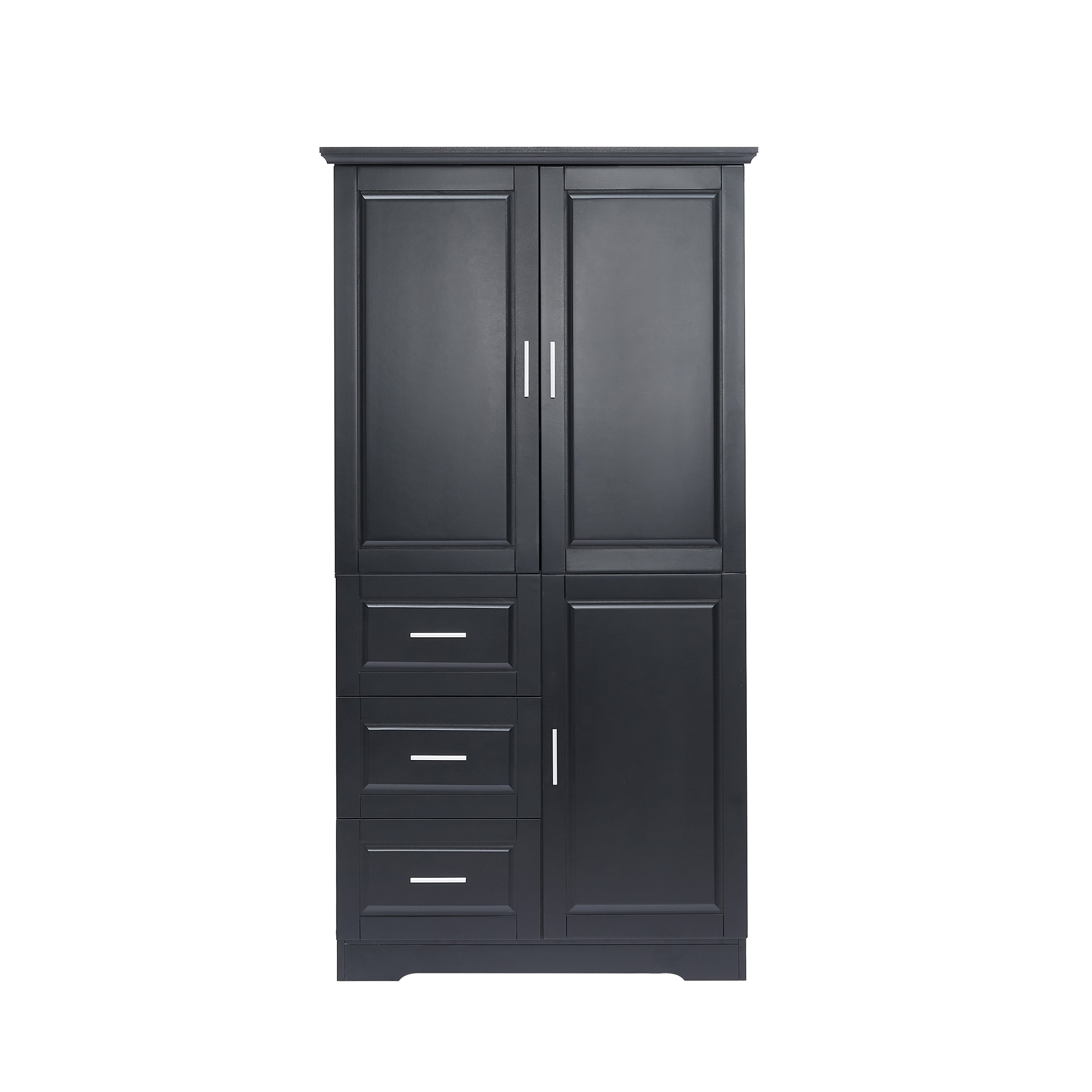 19.6-in W x 62.2-in H MDF Black Freestanding or wall-mount Utility Storage Cabinet