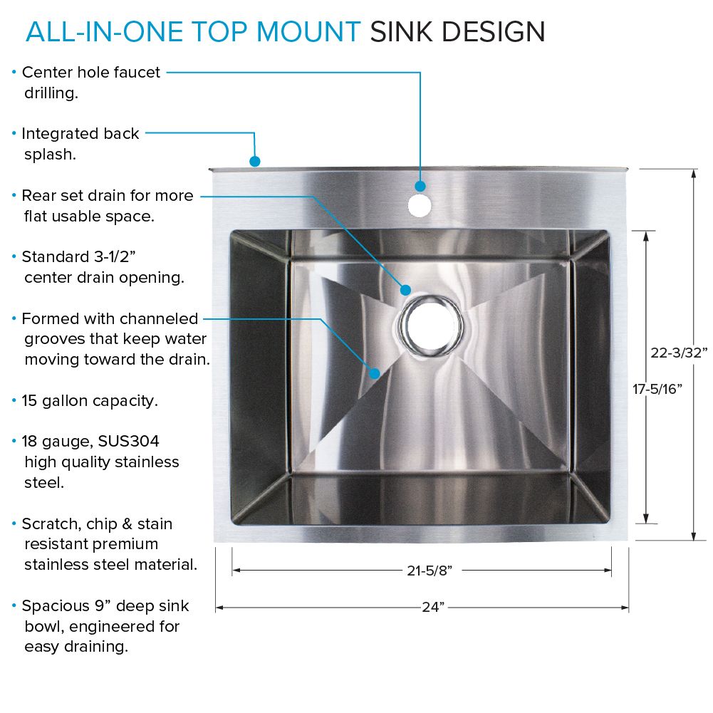 22.1-in x 24-in 1 -Basin Matte Black Freestanding Laundry sink with Faucet - Image 7