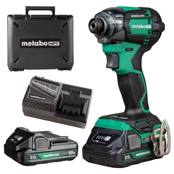 Metabo HPT 18-volt 1/4-in Brushless Cordless Impact Driver (2-Batteries Included, Charger Included and Hard Case included)