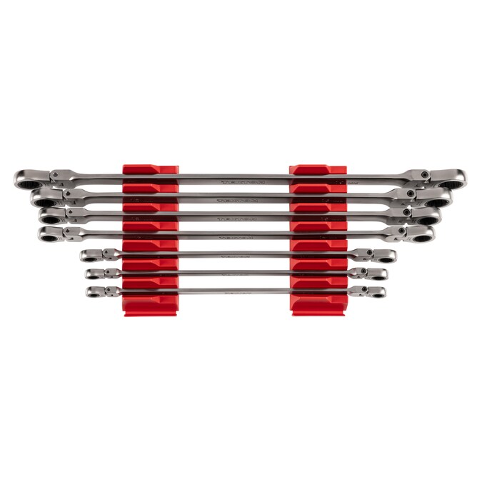 TEKTON 7-Piece Set Metric Flexible Head Ratchet Wrench