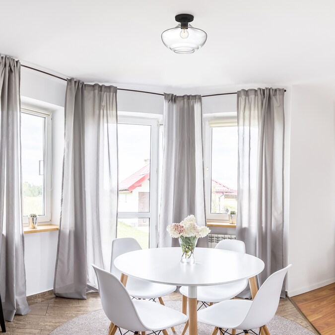 Designers Fountain Emma 1-Light 12-in Matte Black Semi mount light - Image 4