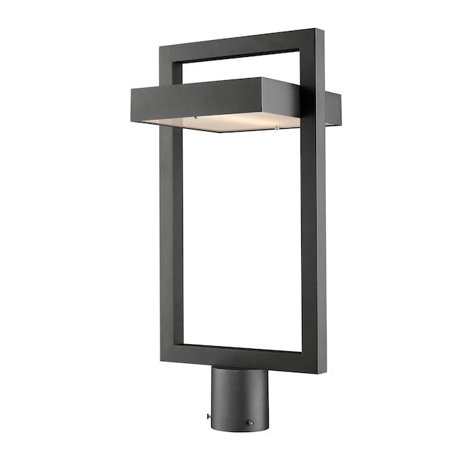 Z-Lite Luttrel 21.63-in Black Modern/Contemporary Outdoor Light Post Lantern