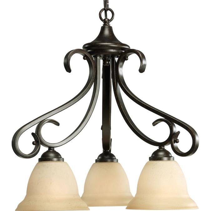 Progress Lighting Torino 3-Light Bronze Transitional Dry rated Chandelier