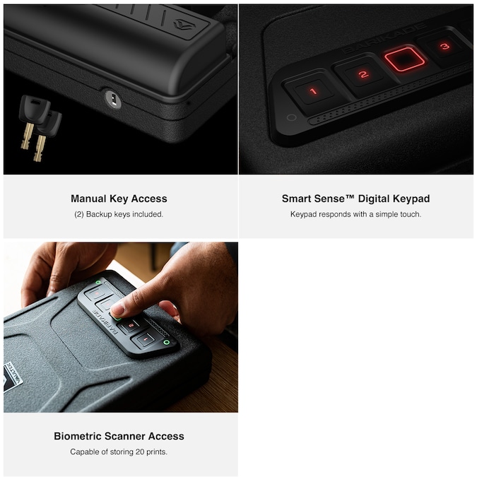 Vaultek Barikade Series 1 1-Gun Biometric Gun Safe with Interior Lighting - Image 4