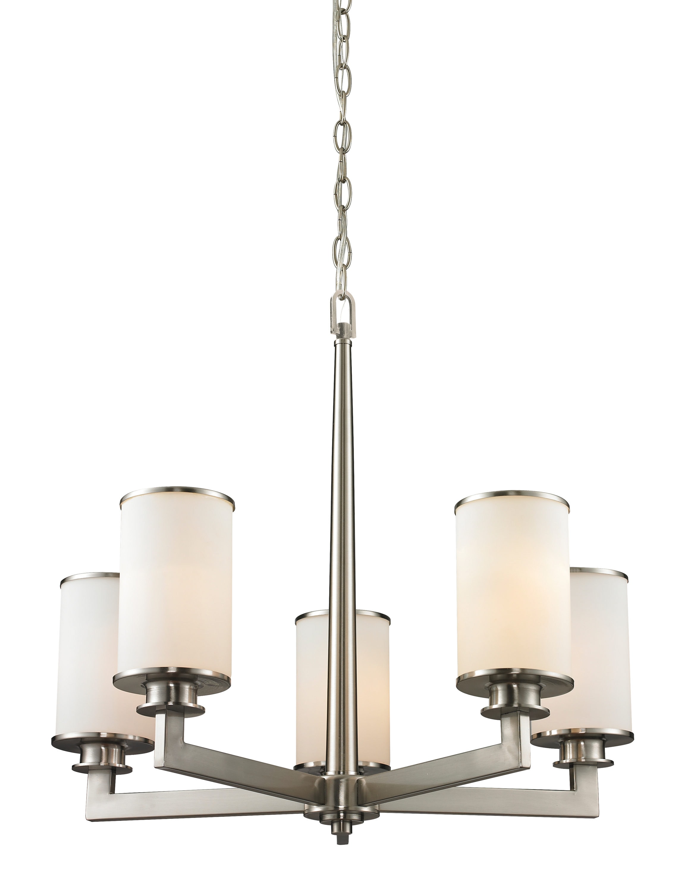 Savannah 5 -Light Brushed Nickel Modern/contemporary For Use in Dining Rooms, Foyers, Kitchens, Living Rooms Chandelier
