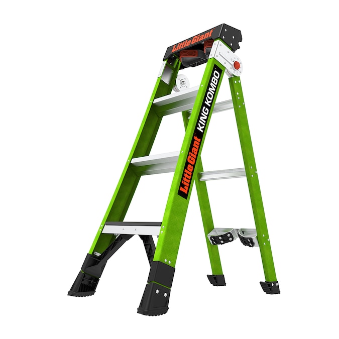 Little Giant Ladders King Kombo 2 4-ft Fiberglass Type 1aa- 375-lb Load Capacity Step Ladder