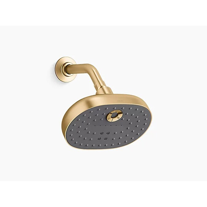 ER Vibrant Brushed Moderne Brass 7.9375-in Round Fixed Shower Head 2.5-GPM (9.5-LPM)