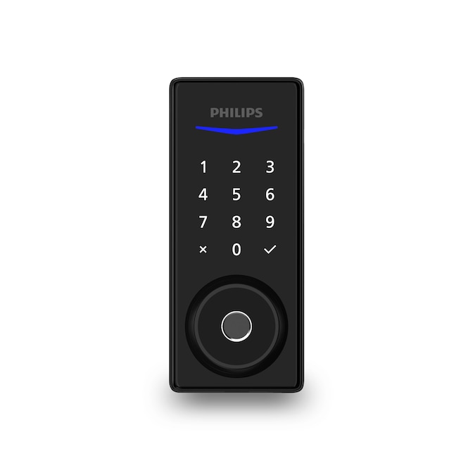 Philips Home Access 1000 Series Matte Black Electronic Deadbolt Fingerprint Touchscreen Keypad