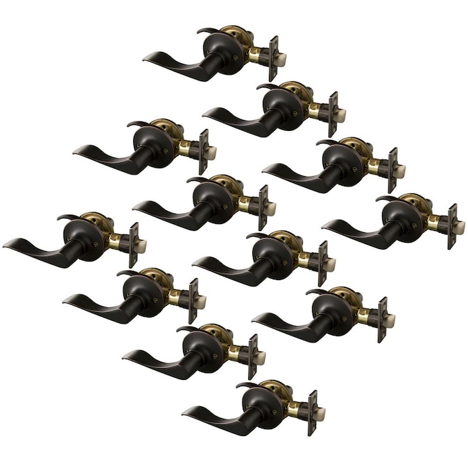 Design House Springdale Oil Rubbed Bronze Universal Interior Hall/Closet Passage Door Handle Multi-pack (12-Pack)