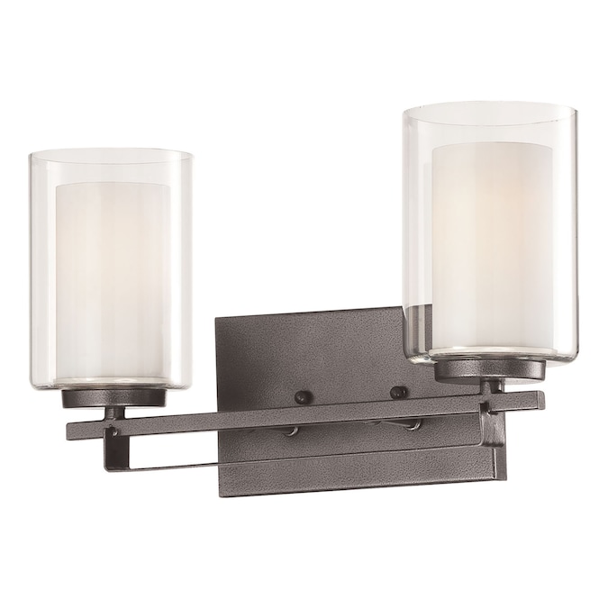 Minka Lavery Parsons Studio 15-in 2-Light Matte Brown Modern/Contemporary Vanity Light