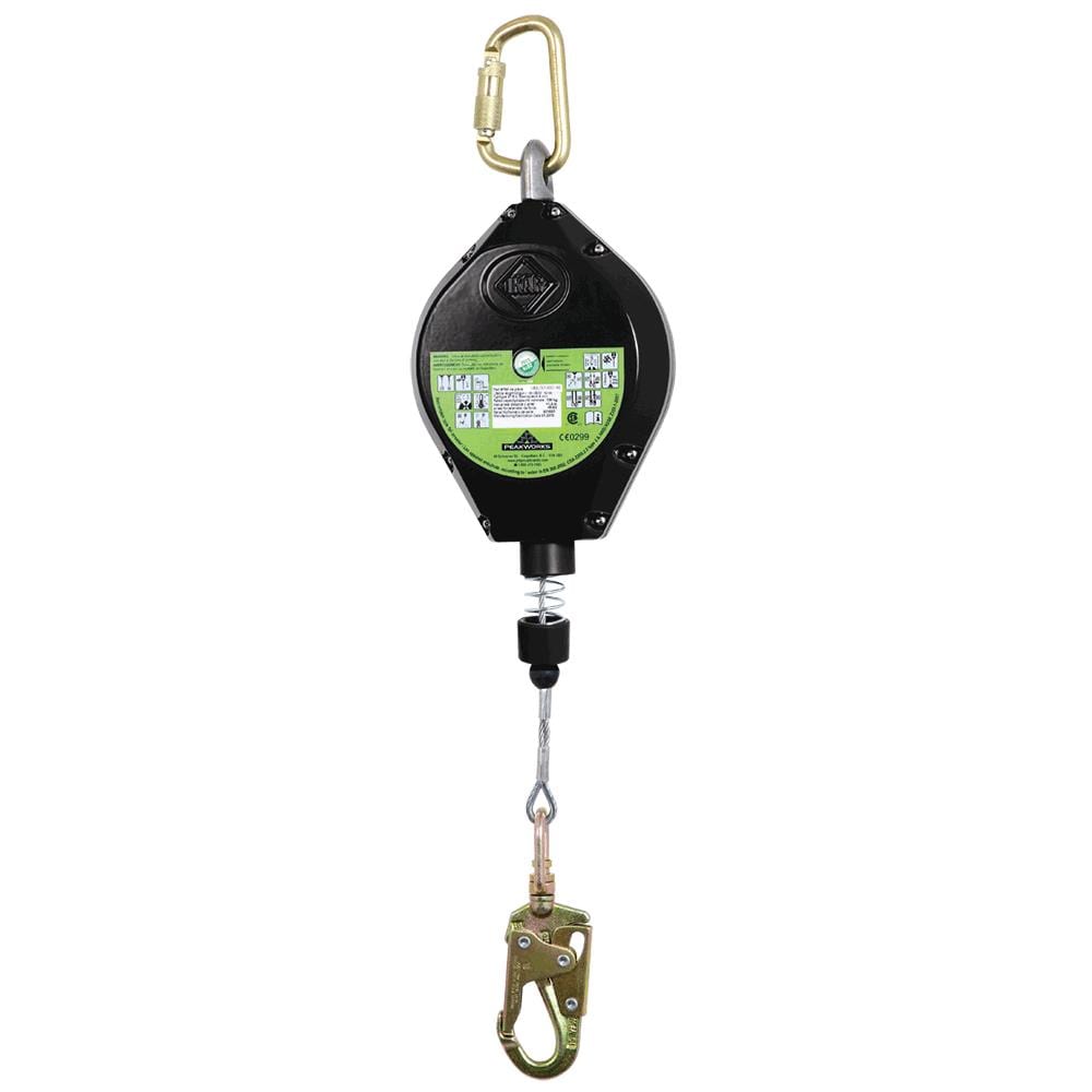 Self-retracting Lifeline (srl) with Galvanized Steel Cable, Snap Hook, 30 Ft. L., Black