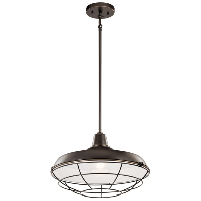 Kichler Pier Olde Bronze Industrial Bowl Medium Outdoor Hanging Pendant Light